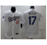 Men's Nike Los Angeles Dodgers #17 Joe Kelly White Gold Elite Jersey
