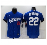 Men's Nike Los Angeles Dodgers #22 Clayton Kershaw Blue Elite City Player Jersey
