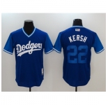 Men's Nike Los Angeles Dodgers #22 Clayton Kershaw Blue Jersey