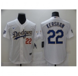 Men's Nike Los Angeles Dodgers #22 Clayton Kershaw White Champions Jersey
