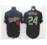 Men's Nike Los Angeles Dodgers #24 Kobe Bryant Black Champions Authentic Jersey
