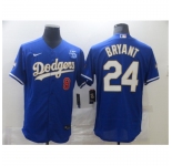 Men's Nike Los Angeles Dodgers #24 Kobe Bryant Blue Elite Champions Authentic Jersey