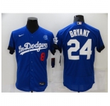 Men's Nike Los Angeles Dodgers #24 Kobe Bryant Blue Elite City Player Jersey