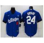 Men's Nike Los Angeles Dodgers #24 Kobe Bryant Blue Game City Player Jersey