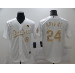 Men's Nike Los Angeles Dodgers #24 Kobe Bryant White Fashion Edition Baseball Jersey