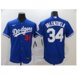 Men's Nike Los Angeles Dodgers #34 Fernando Valenzuela Blue Authentic Jersey