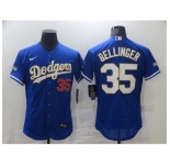 Men's Nike Los Angeles Dodgers #35 Cody Bellinger Blue Elite Champions Authentic Jersey