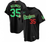 Men's Nike Los Angeles Dodgers #35 Cody Bellinger Mexico Black Stitched Baseball Jersey