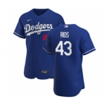 Men's Nike Los Angeles Dodgers #43 Edwin Rios Royal Alternate 2020 Authentic Player Baseball Jersey