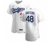 Men's Nike Los Angeles Dodgers #48 Brusdar Graterol White Home 2020 Authentic Player Baseball Jersey
