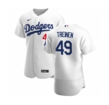 Men's Nike Los Angeles Dodgers #49 Blake Treinen White Home 2020 Authentic Player Baseball Jersey