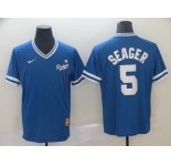 Men's Nike Los Angeles Dodgers #5 Corey Seager Blue M&N MLB Jersey