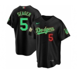 Men's Nike Los Angeles Dodgers #5 Corey Seager Mexico Black Stitched Baseball Jersey