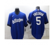 Men's Nike Los Angeles Dodgers #5 Freddie Freeman Blue City Player Jersey