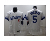 Men's Nike Los Angeles Dodgers #5 Freddie Freeman White City Player Jersey