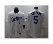 Men's Nike Los Angeles Dodgers #5 Freddie Freeman White Stitched Baseball Jersey