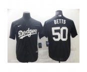Men's Nike Los Angeles Dodgers #50 Mookie Betts Black Authentic Jersey