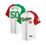 Men's Nike Los Angeles Dodgers #50 Mookie Betts Mexican Heritage Night Limited Stitched Baseball Jersey