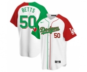 Men's Nike Los Angeles Dodgers #50 Mookie Betts Mexican Heritage Night Limited Stitched Baseball Jersey