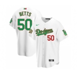Men's Nike Los Angeles Dodgers #50 Mookie Betts Mexico White Stitched Baseball Jersey