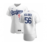 Men's Nike Los Angeles Dodgers #56 Adam Kolarek White Home 2020 Authentic Player Baseball Jersey