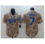 Men's Nike Los Angeles Dodgers #7 Julio Urias Authentic Camo Realtree Collection Jersey