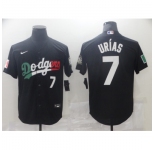 Men's Nike Los Angeles Dodgers #7 Julio Urias Black Authentic Jersey