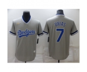 Men's Nike Los Angeles Dodgers #7 Julio Urias Gray Throwback Jersey