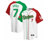 Men's Nike Los Angeles Dodgers #7 Julio Urias Mexican Heritage Night Limited Stitched Baseball Jersey