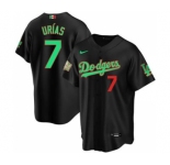 Men's Nike Los Angeles Dodgers #7 Julio Urias Mexico Black Stitched Baseball Jersey