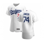 Men's Nike Los Angeles Dodgers #74 Kenley Jansen White Home 2020 Authentic Player Baseball Jersey