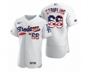 Men's Ross Stripling #68 Los Angeles Dodgers White 2020 Stars & Stripes 4th of July Jersey