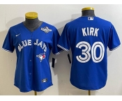 Men's Toronto Blue Jays #30 Alejandro Kirk Royal 2025 World Series Cool Base Stitched Baseball Jersey