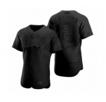Tommy Lasorda #2 Los Angeles Dodgers Black Awards Collection Retirement Jersey