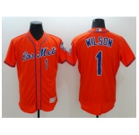 Men's New York Mets #1 Amed Rosario Orange Royal Alternate Stitched Baseball Jersey