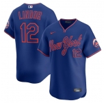Men's New York Mets #12 Francisco Lindor Royal 2025 Alternate Limited Stitched Baseball Jersey