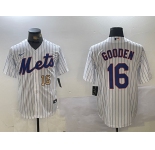 Men's New York Mets #16 Dwight Gooden White Cool Base Stitched Jerseys