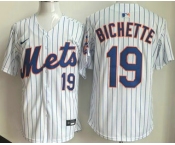 Men's New York Mets #19 Bo Bichette White Limited Jersey