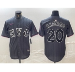 Men's New York Mets #20 Pete Alonso Grey 2024 City Connect Cool Base Stitched Jersey