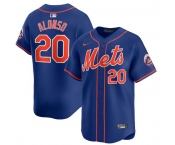 Men's New York Mets #20 Pete Alonso Royal 2024 Alternate Limited Stitched Baseball Jersey