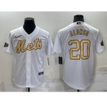 Men's New York Mets #20 Pete Alonso White 2022 All Star Stitched Cool Base Nike Jersey