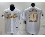 Men's New York Mets #20 Pete Alonso White 2022 All Star Stitched Cool Base Nike Jersey