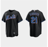 Men's New York Mets #21 Max Scherzer Black Cool Base Stitched Baseball Jersey