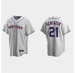 Men's New York Mets #21 Max Scherzer Gray Cool Base Stitched Baseball Jersey