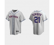 Men's New York Mets #21 Max Scherzer Gray Cool Base Stitched Baseball Jersey