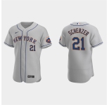 Men's New York Mets #21 Max Scherzer Gray Flex Base Stitched Jersey