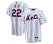 Men's New York Mets #22 Brett Baty White Cool Base Stitched Baseball Jersey