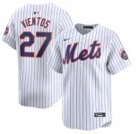 Men's New York Mets #27 Mark Vientos White 2024 Home Limited Stitched Baseball Jersey