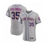 Men's New York Mets #35 Justin Verlander Gray Flex Base Stitched Jersey