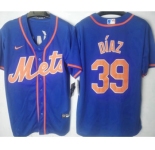 Men's New York Mets #39 Edwin Diaz Blue Stitched MLB Cool Base Nike Jersey